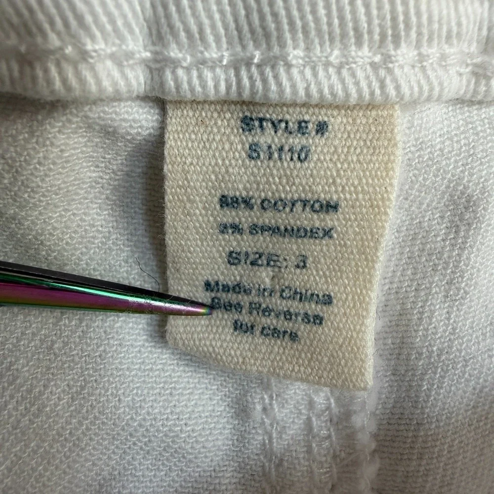 Blue Asphalt Womens Shorts Size 3 Low Rise White‎ Denim Stretch Y2K Preppy 2000s